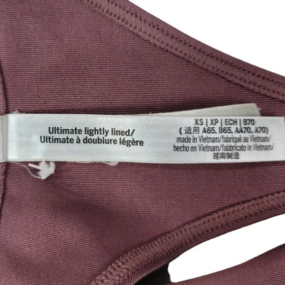 Victoria's Secret PINK Pullover Ultimate Sports Bra Mauve XS Twist Lightly Lined - Picture 9 of 10